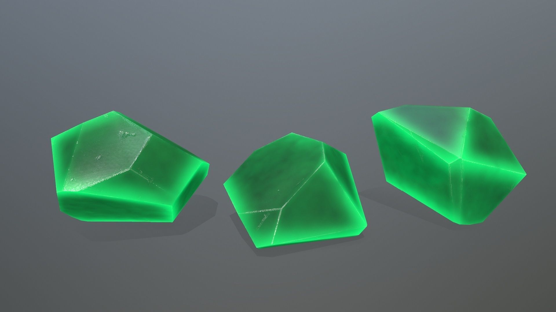 Crystal Set of gemstones Low-poly 3D model_3