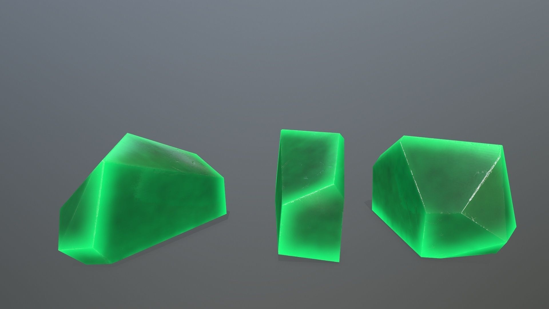 Crystal Set of gemstones Low-poly 3D model_2