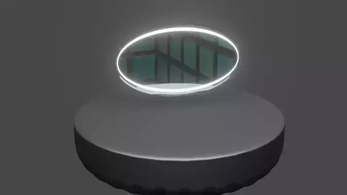  Illuminated oval mirror