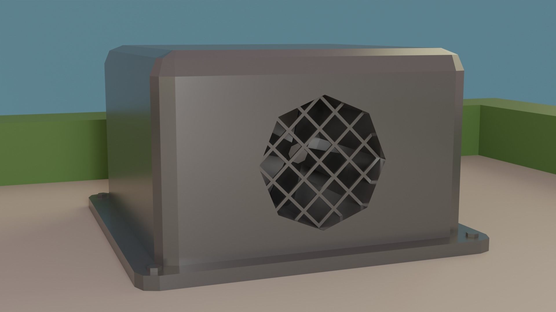 Gas station Low-poly 3D model_13