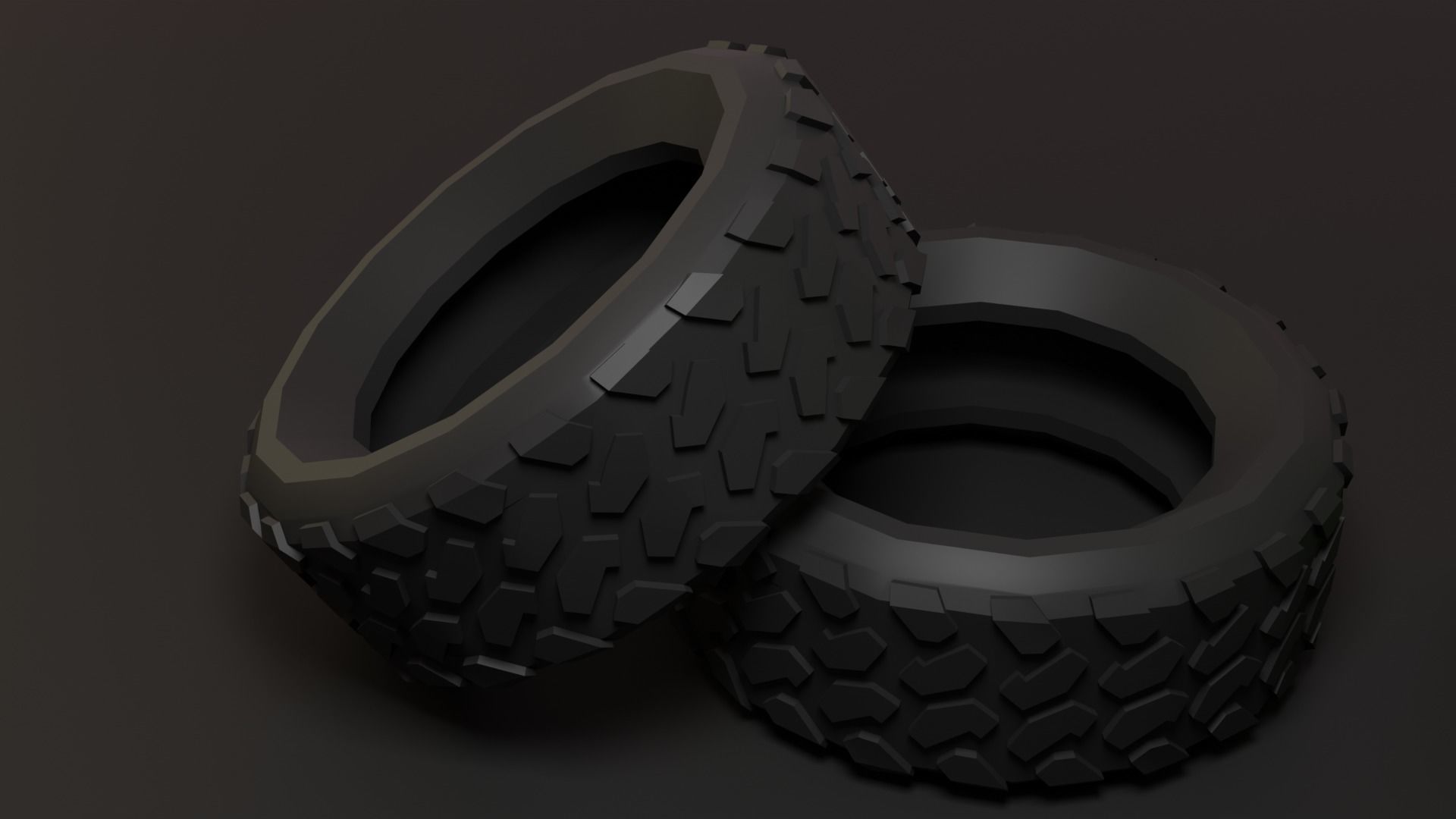 Gas station Low-poly 3D model_10