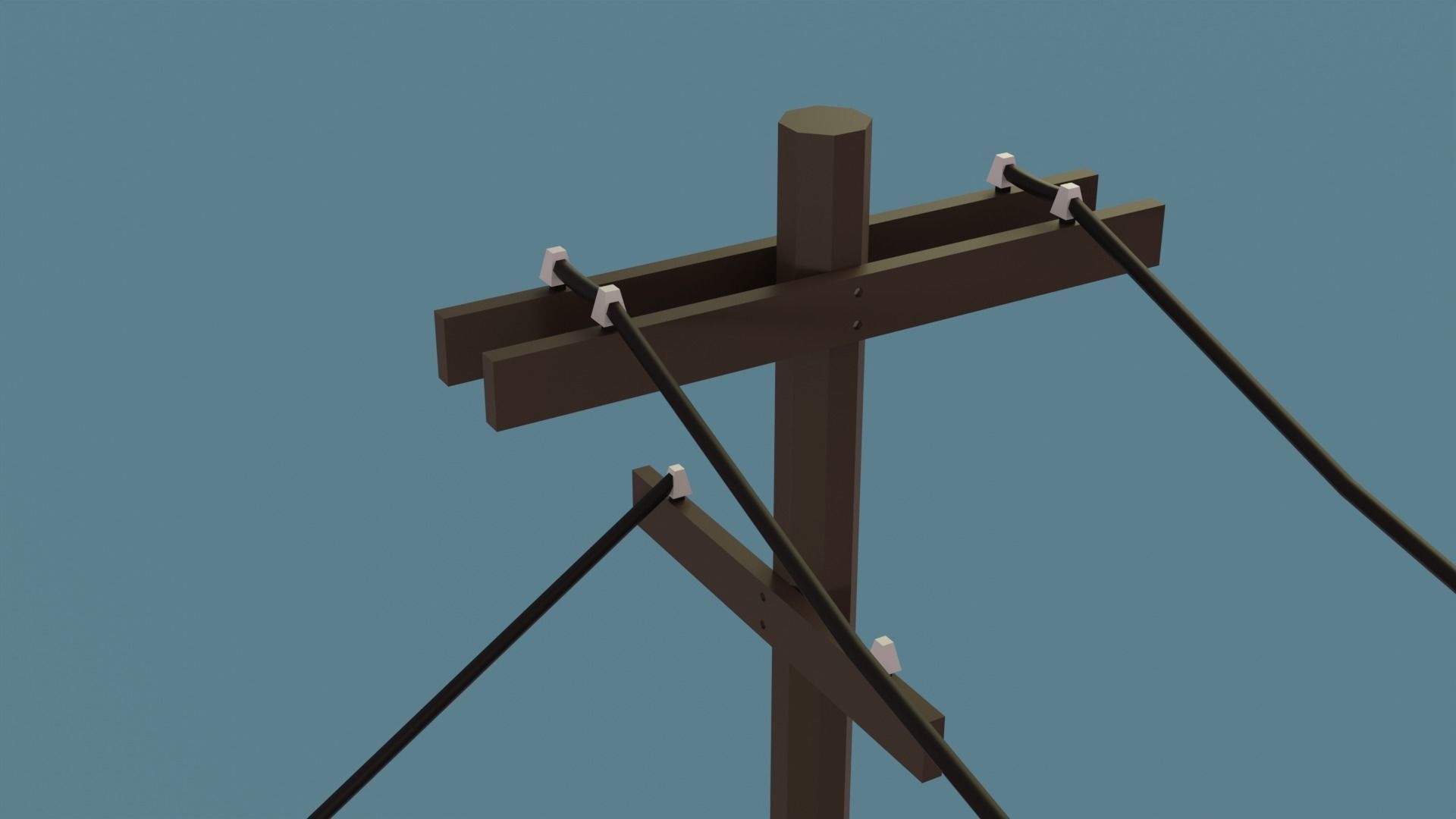 Gas station Low-poly 3D model_14