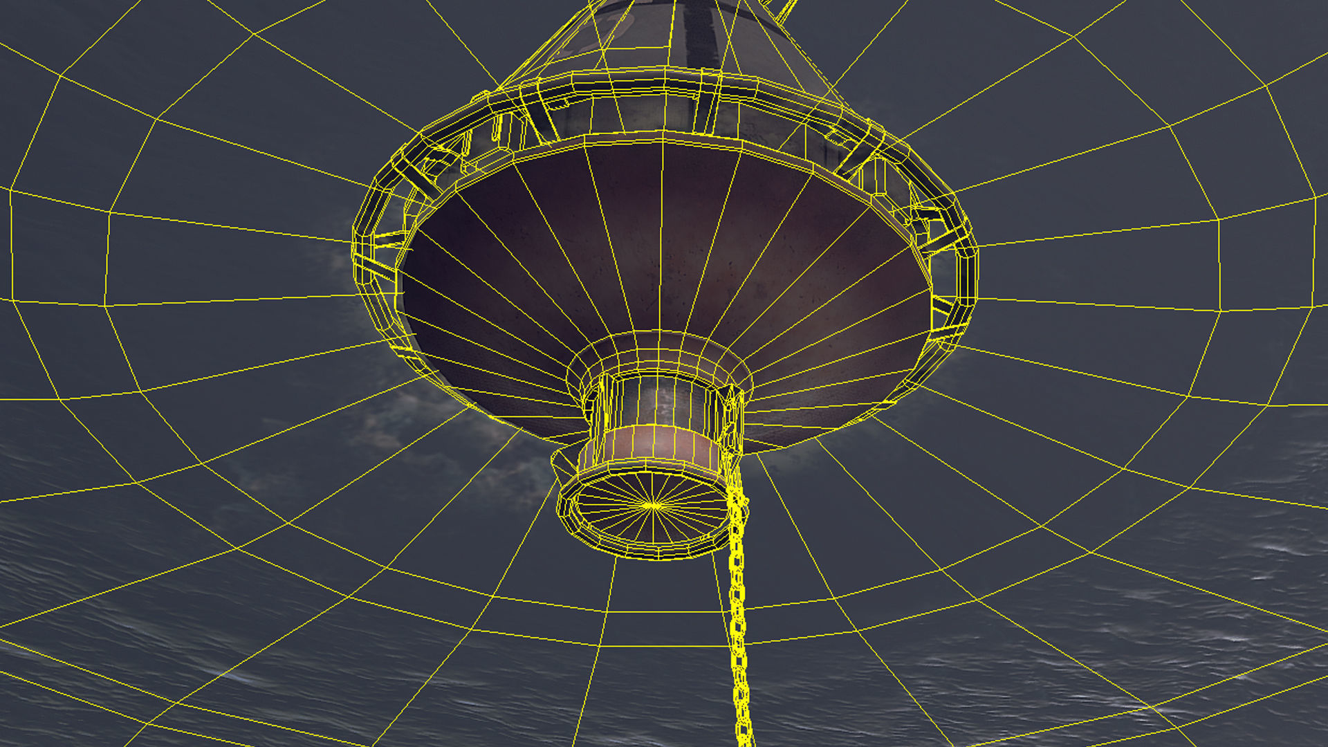 Buoy River RB-4-01 Left Danger Mark Low-poly 3D model_24