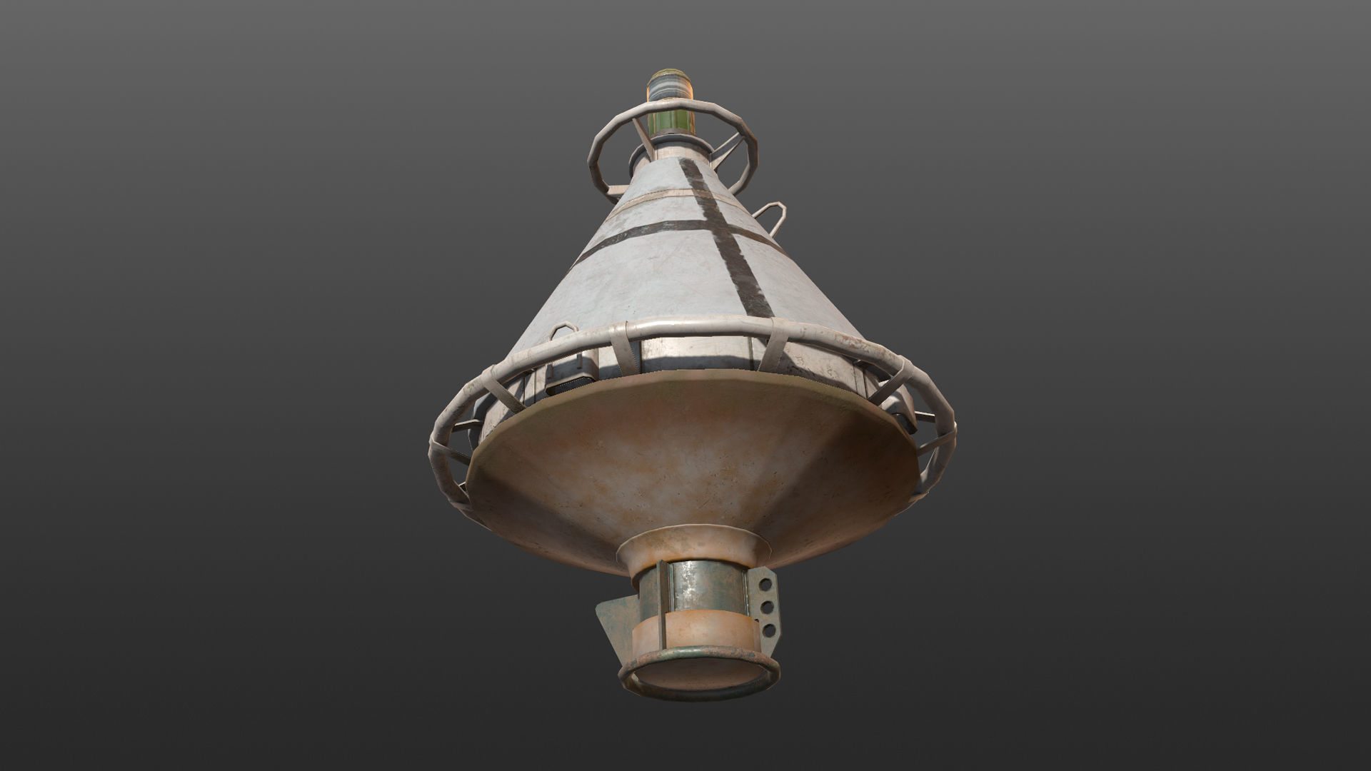 Buoy River RB-4-01 Left Danger Mark Low-poly 3D model_18