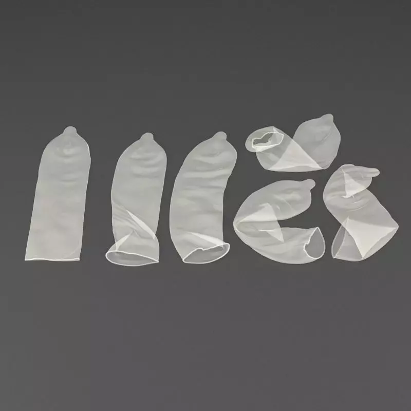 Condoms three pieces of plastic 3D model_0