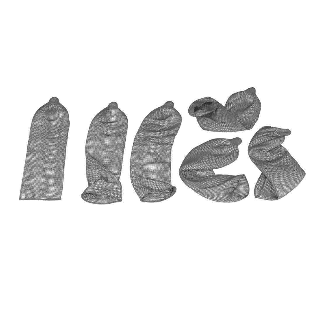 Condoms three pieces of plastic 3D model_9