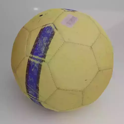 Old photo scanned soccer ball