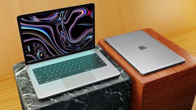 MacBook Laptop Low-poly 3D model