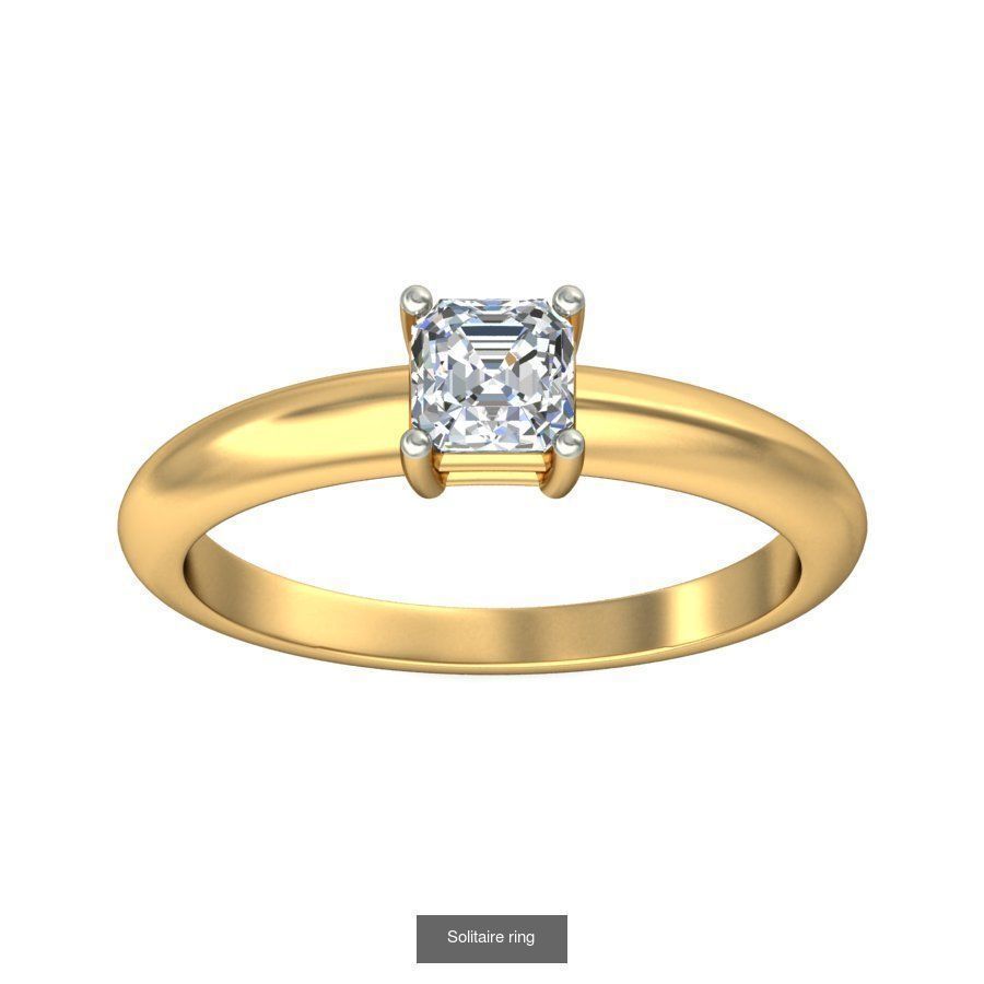 48 Solitaire ring 3D Model Collection_48