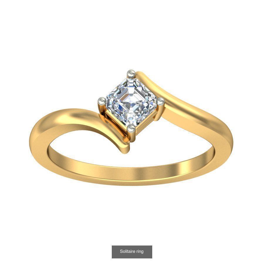 48 Solitaire ring 3D Model Collection_49