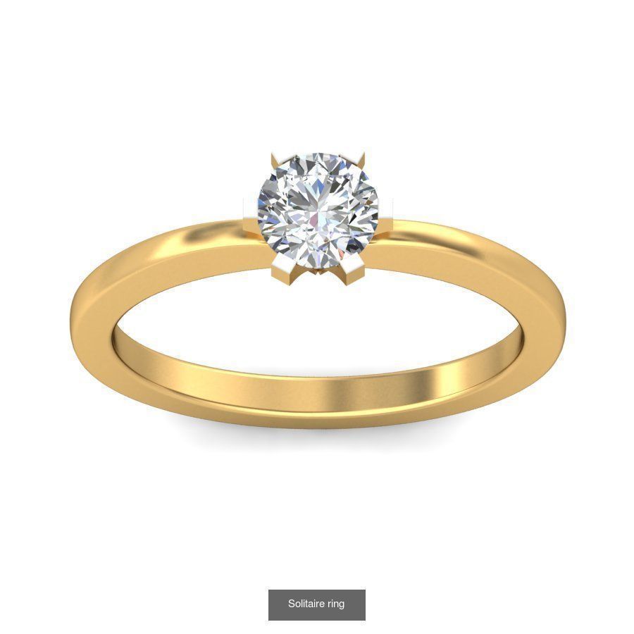 48 Solitaire ring 3D Model Collection_14