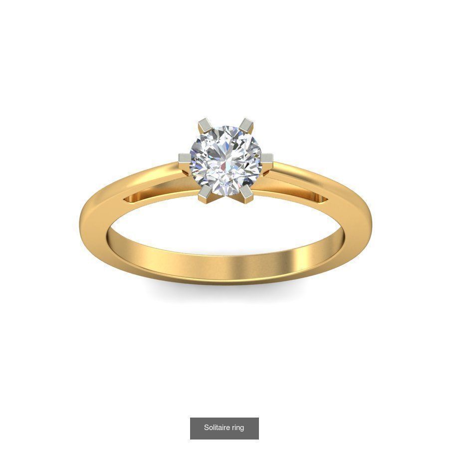 48 Solitaire ring 3D Model Collection_10