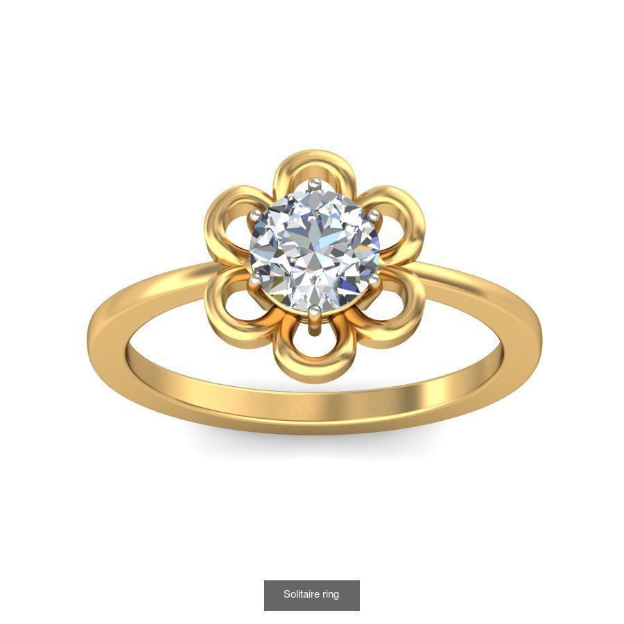 48 Solitaire ring 3D Model Collection_11