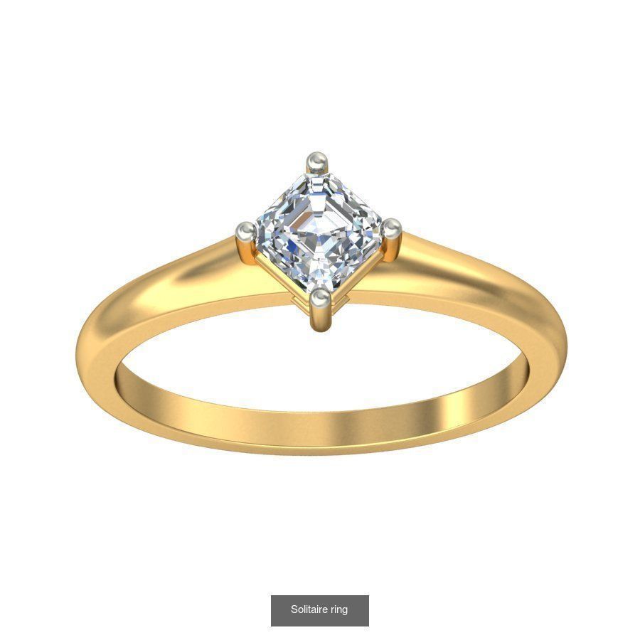 48 Solitaire ring 3D Model Collection_46