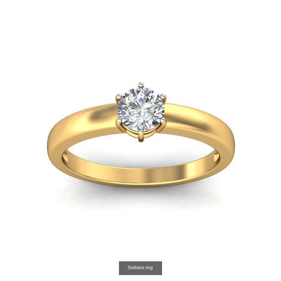 48 Solitaire ring 3D Model Collection_12