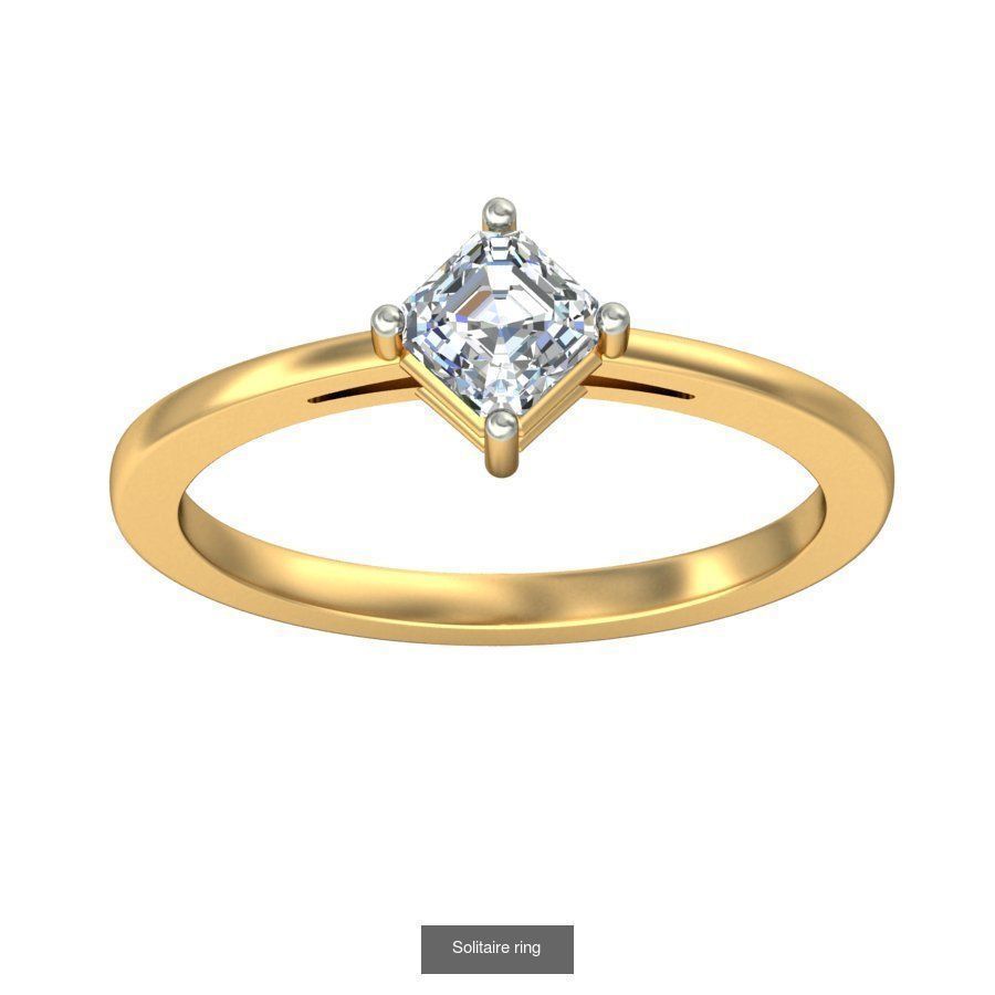 48 Solitaire ring 3D Model Collection_45