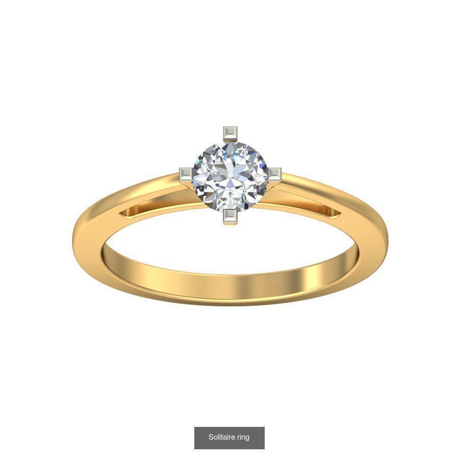 48 Solitaire ring 3D Model Collection_7