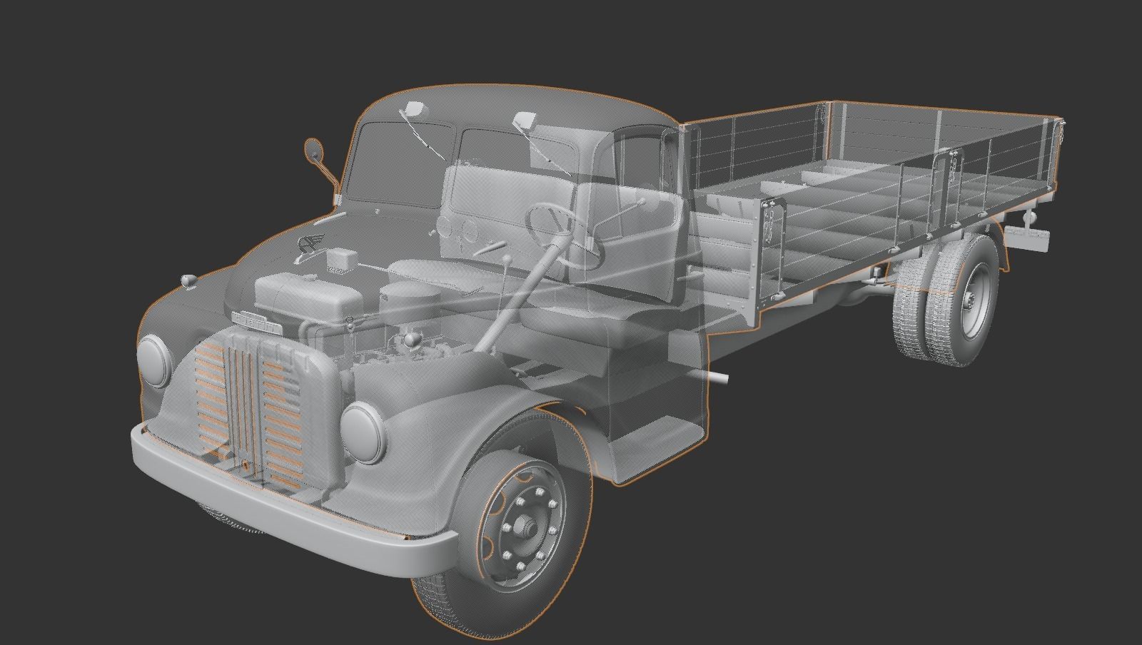 Austin Loadstar K4 1952 3D model_12