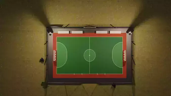 Lowpoly socker ground