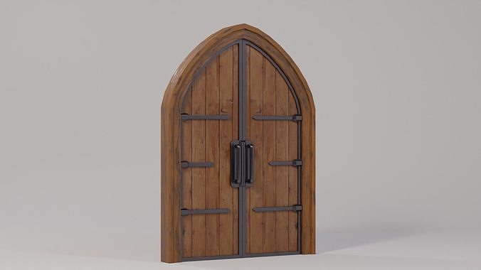 Wooden Gate 180x19x250 Low-poly 3D model