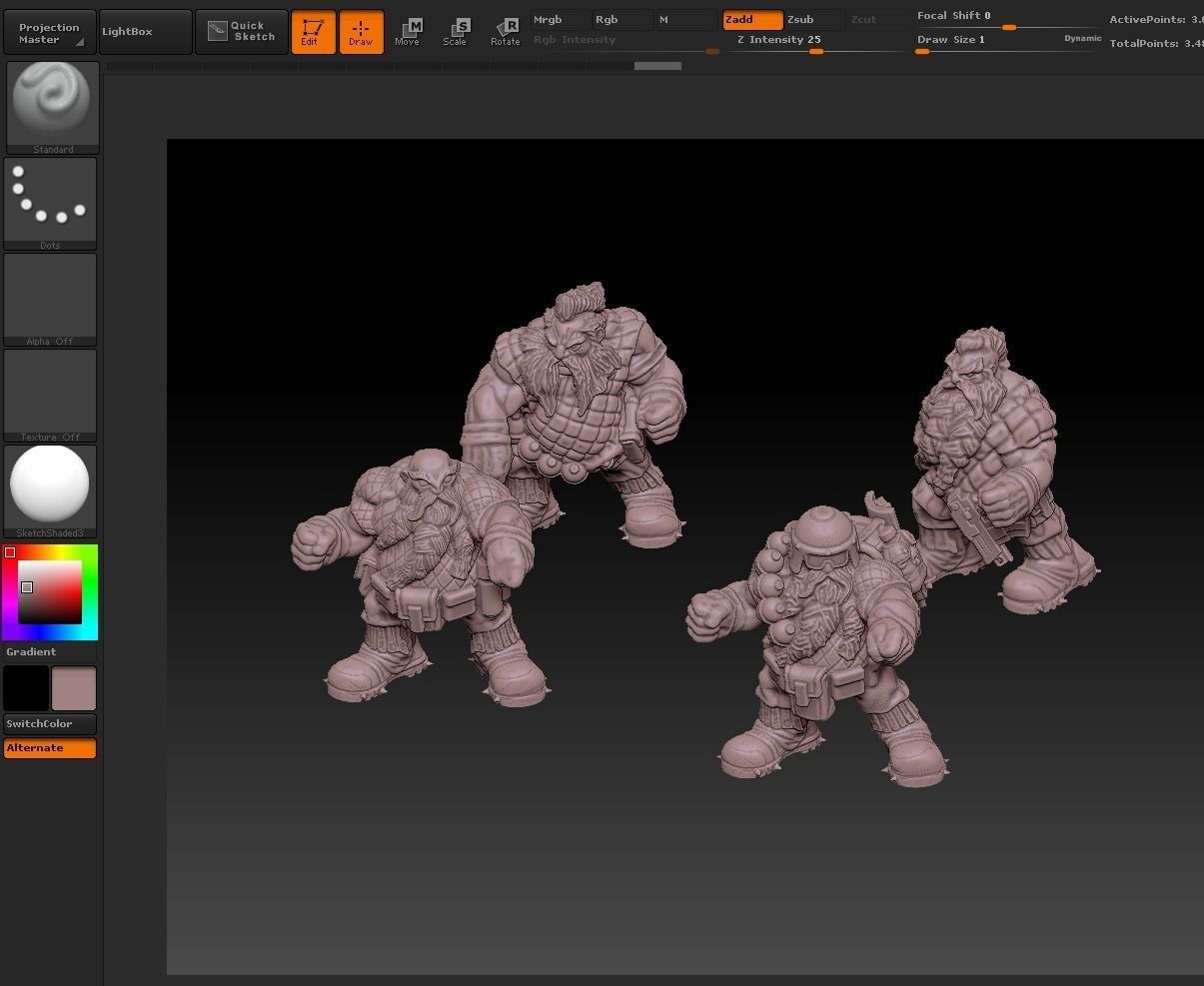 SPACE NANETTI base Squod no weapon 3D print model_1