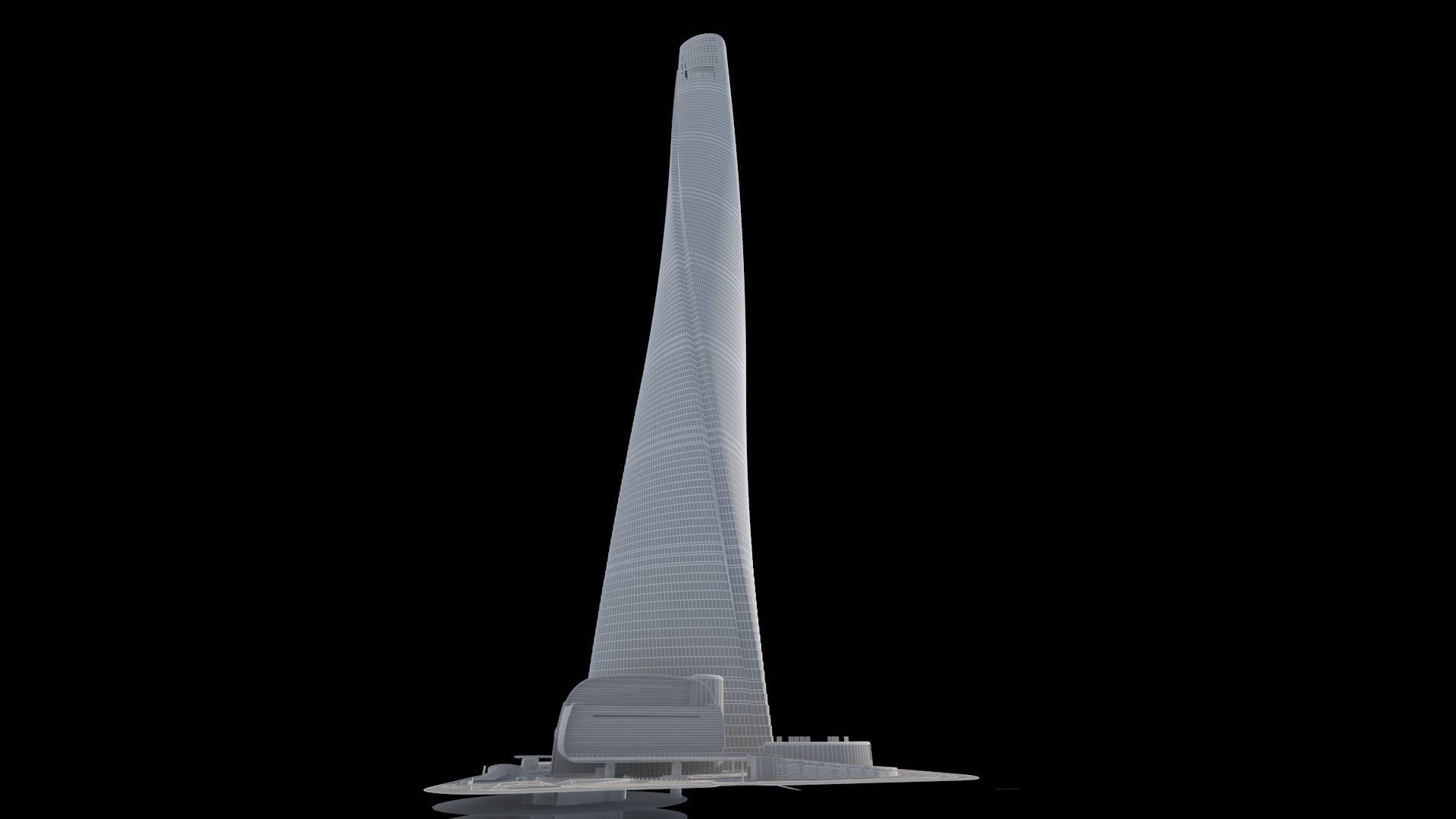 Shanghai Tower China 3D model_8