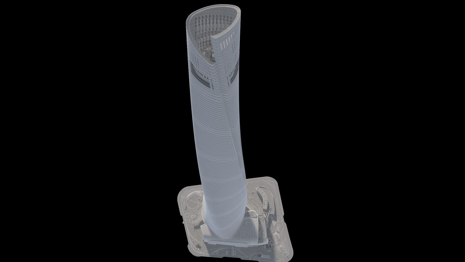 Shanghai Tower China 3D model_1