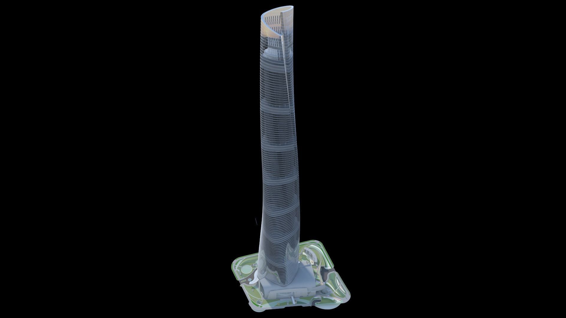 Shanghai Tower China 3D model_4