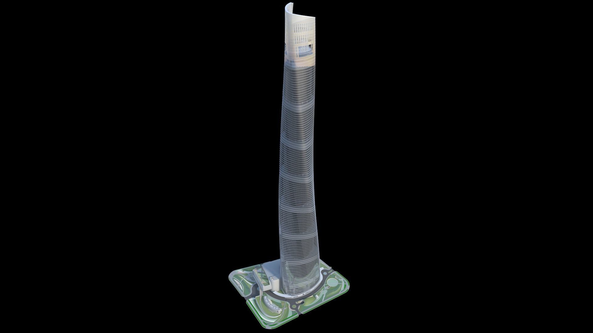 Shanghai Tower China 3D model_10
