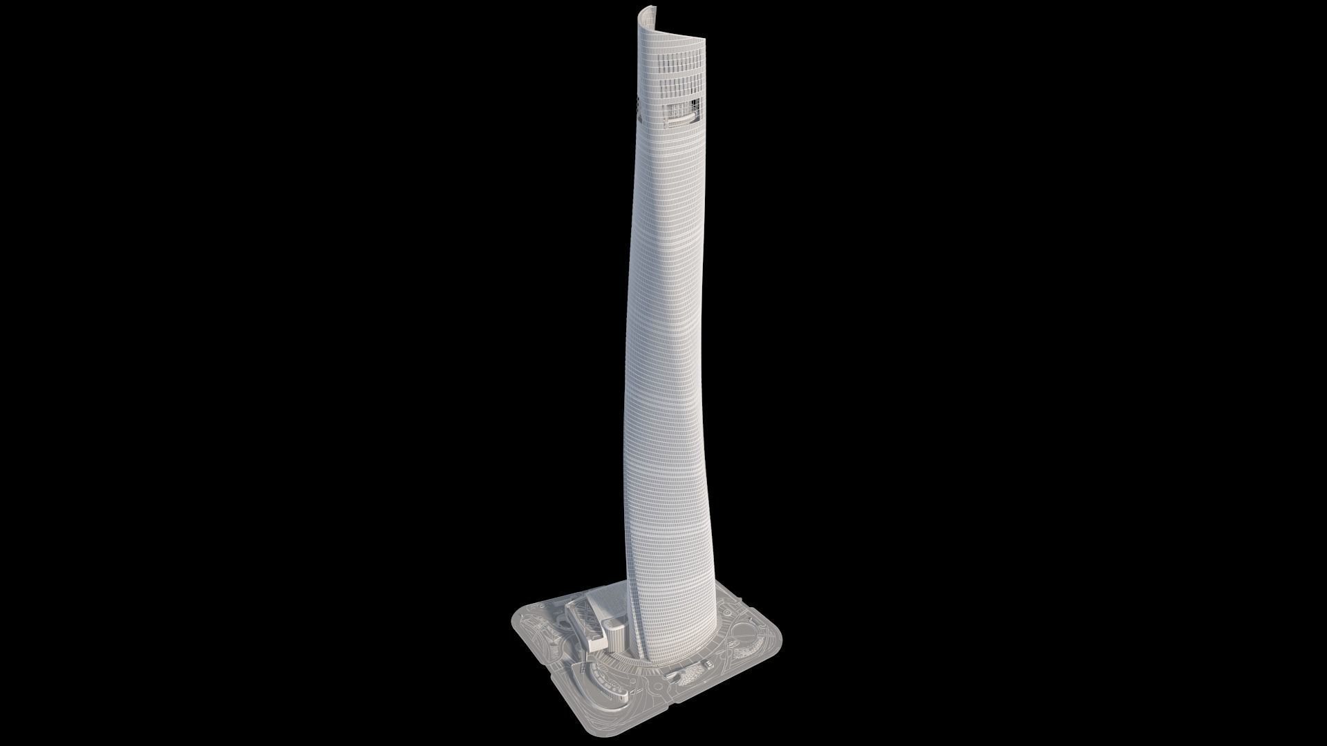 Shanghai Tower China 3D model_5