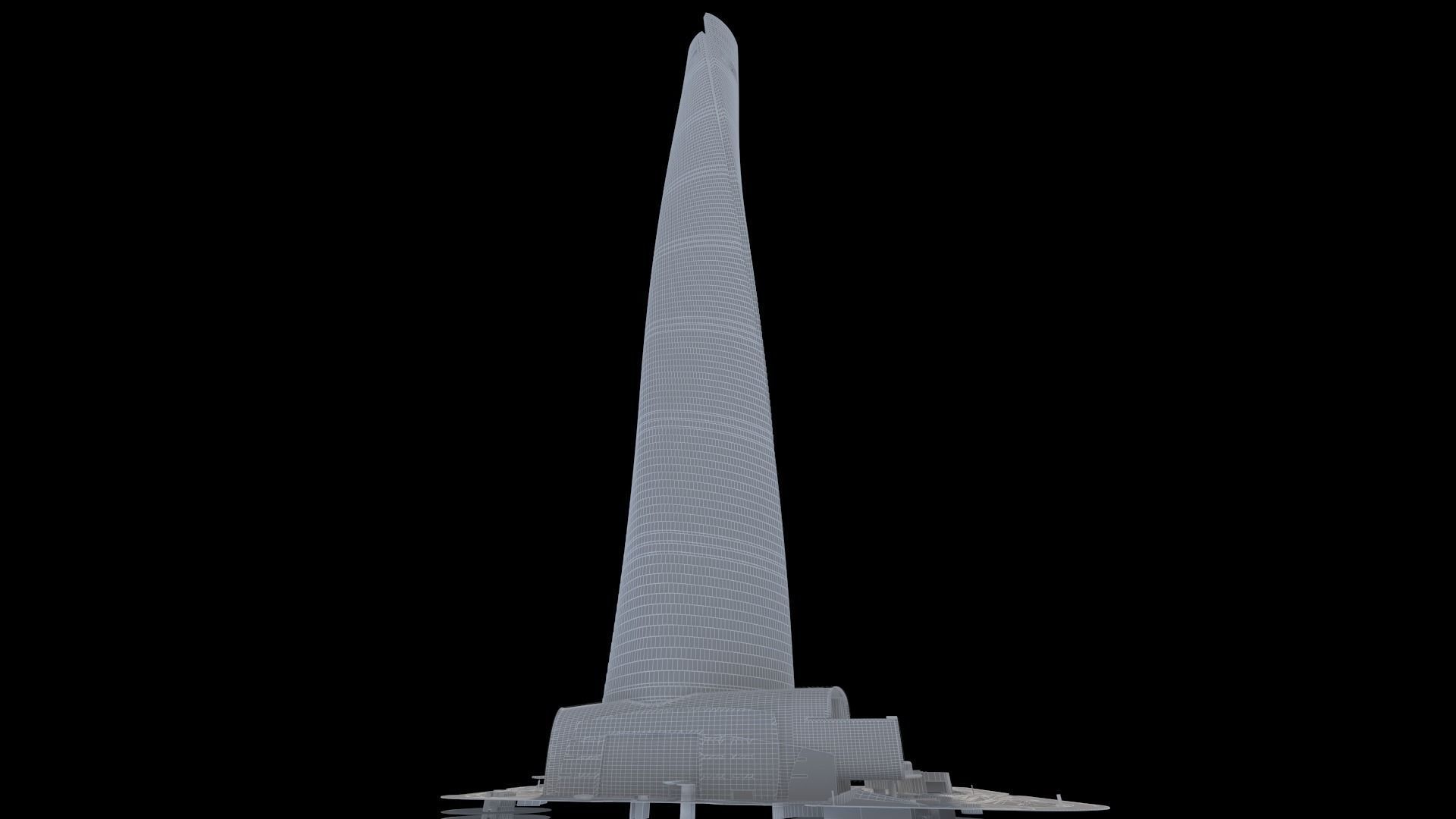 Shanghai Tower China 3D model_9