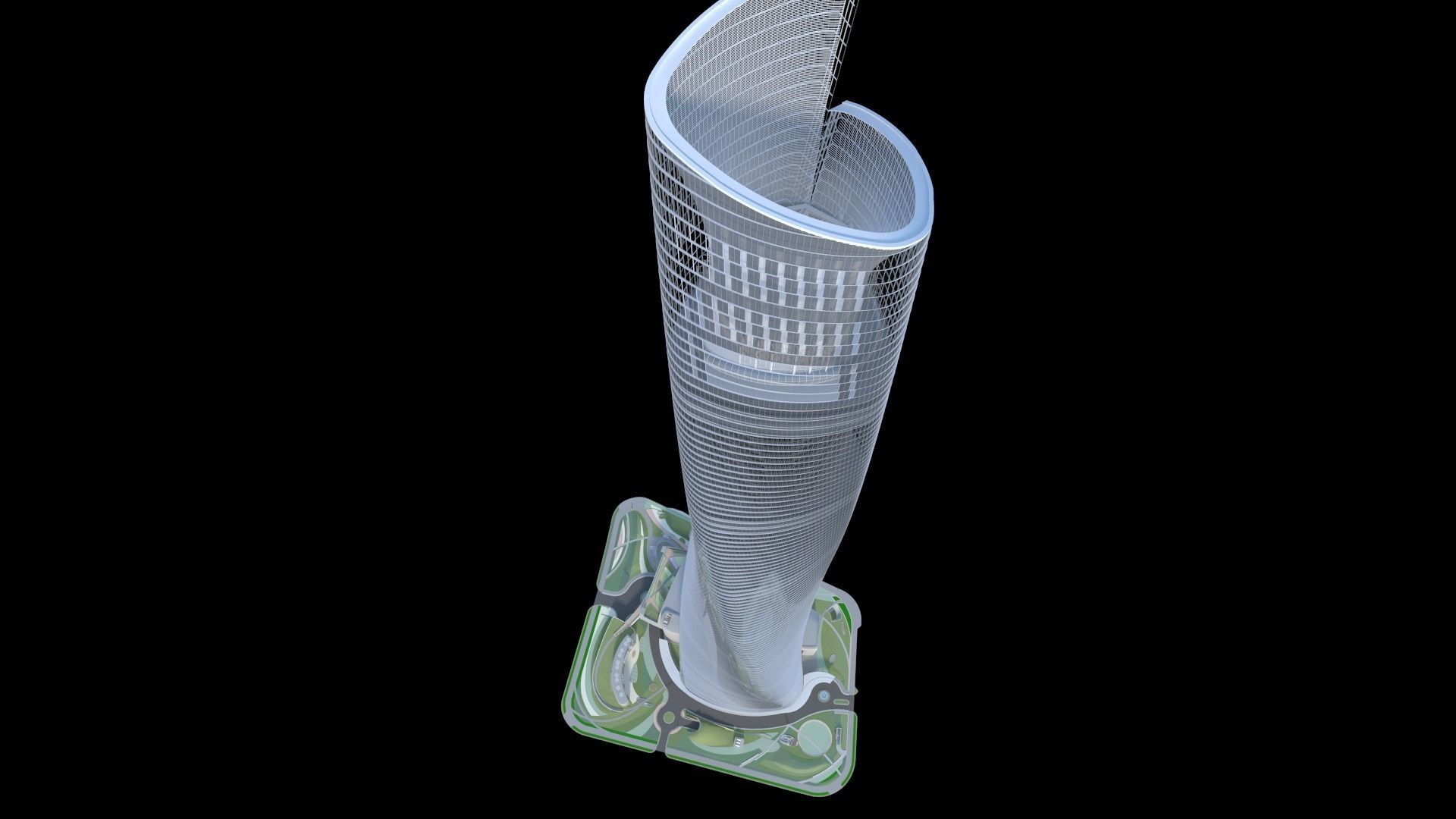 Shanghai Tower China 3D model_15