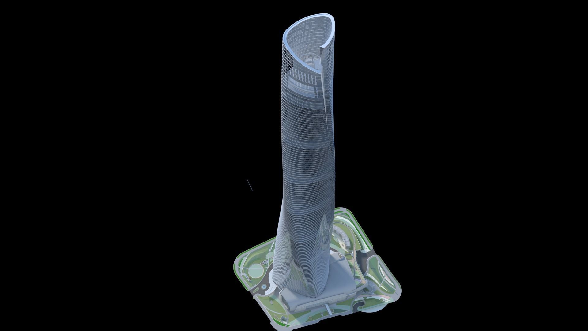 Shanghai Tower China 3D model_3
