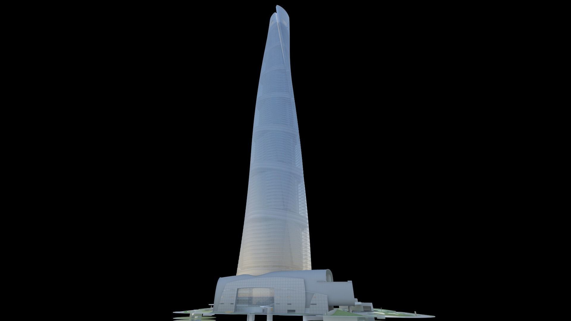 Shanghai Tower China 3D model_11