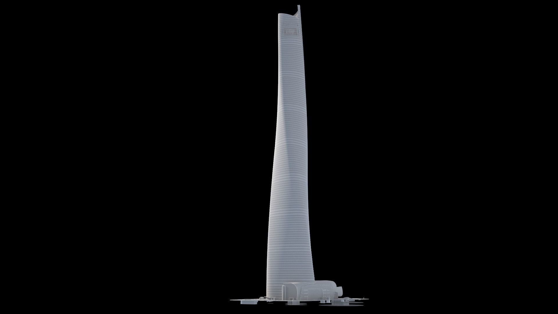 Shanghai Tower China 3D model_7