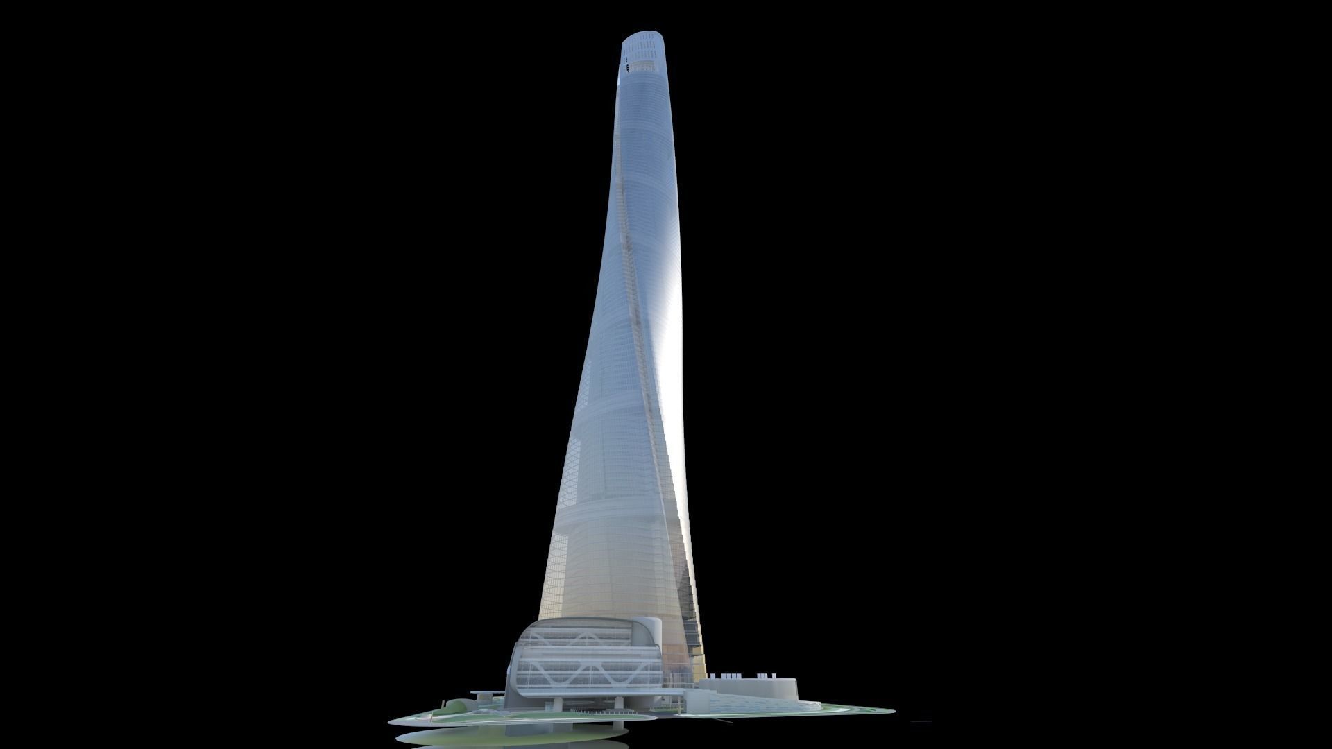 Shanghai Tower China 3D model_2
