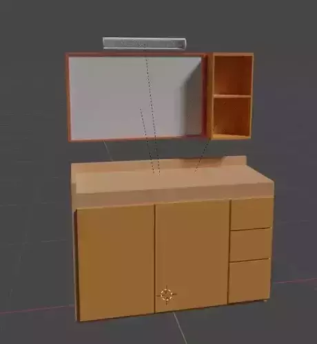 Cabinet wooden with mirror