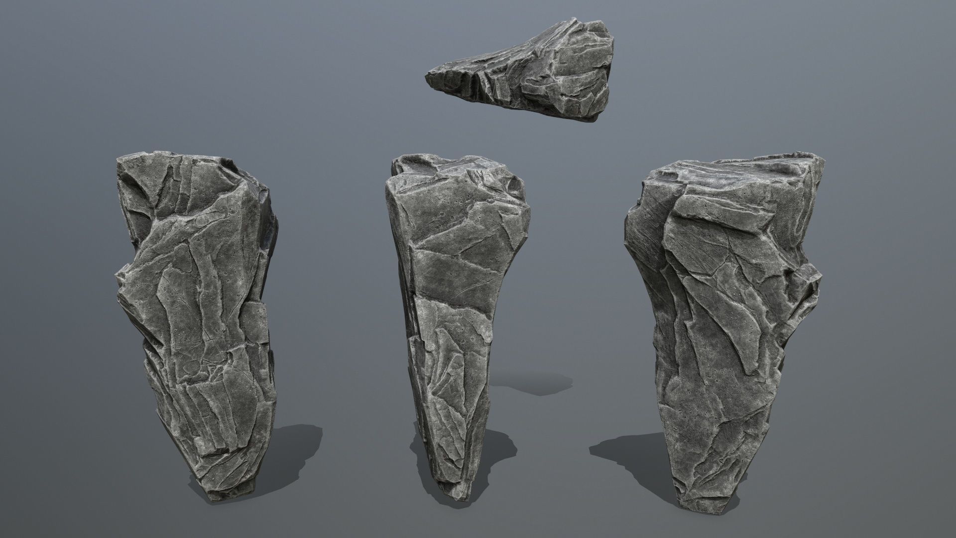 rocks rock Low-poly 3D model_13