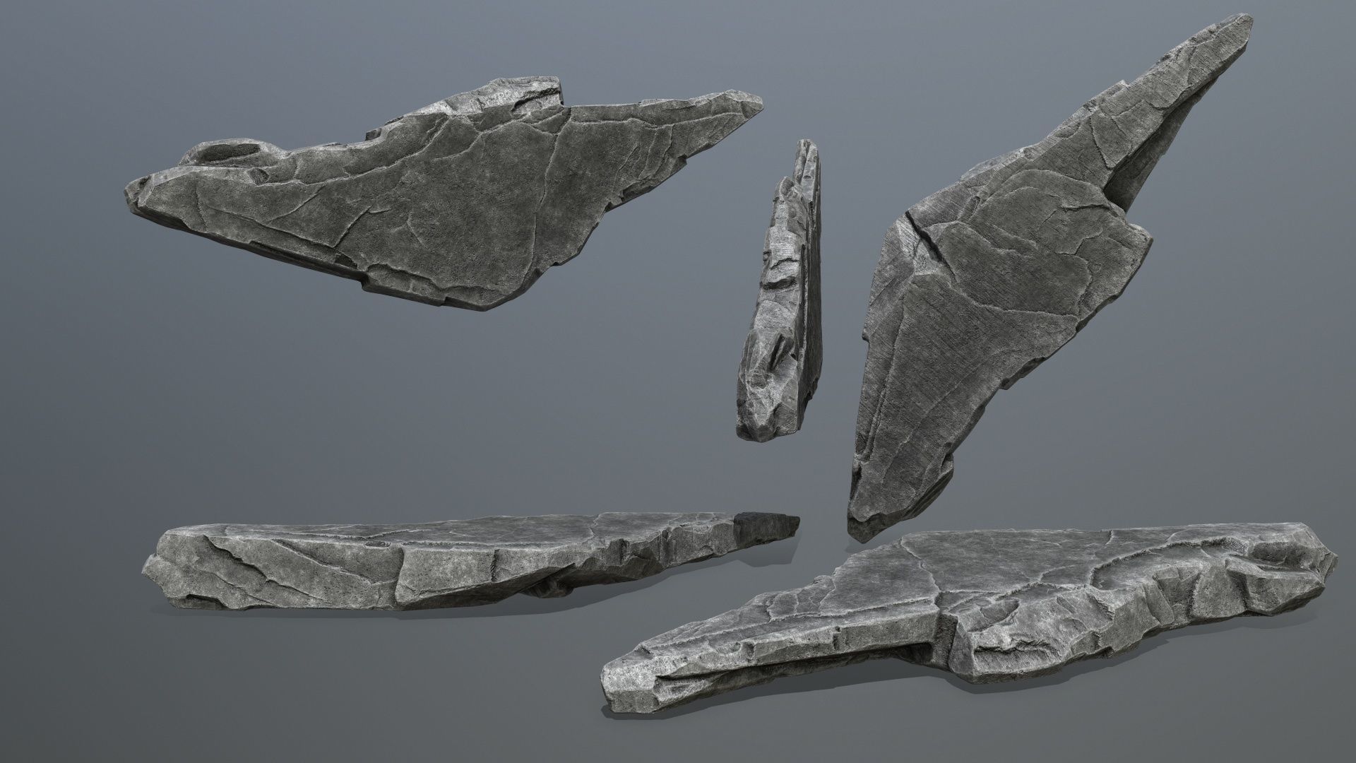 rocks rock Low-poly 3D model_12