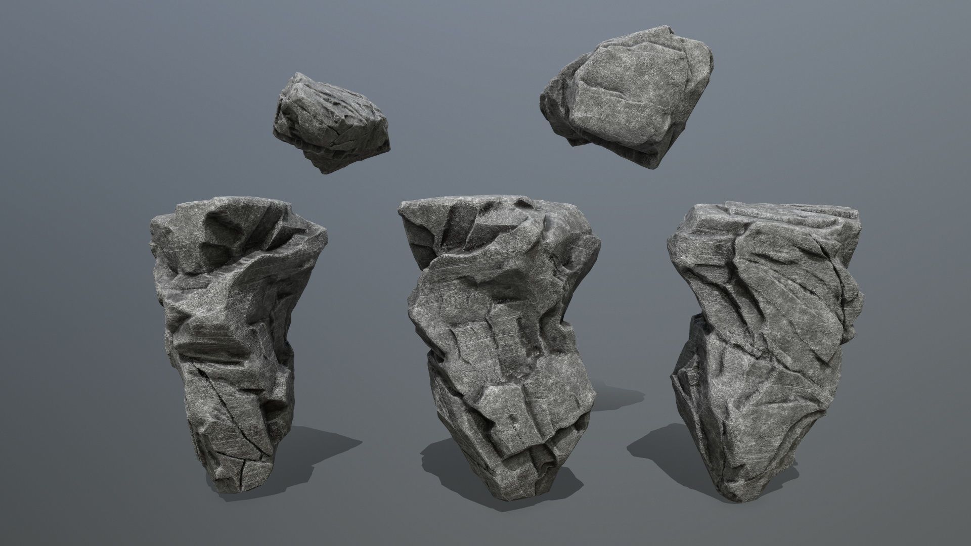 rocks rock Low-poly 3D model_15