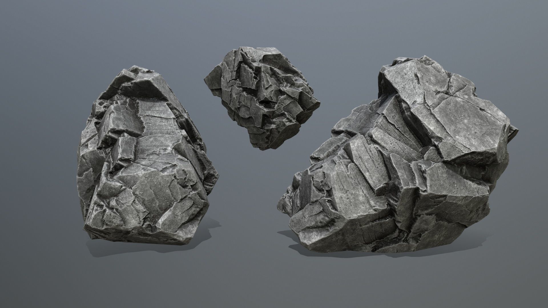 rocks rock Low-poly 3D model_11