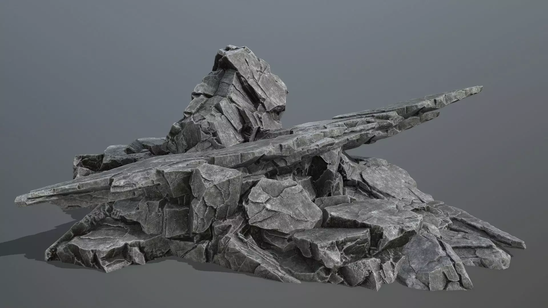 rocks rock Low-poly 3D model_0