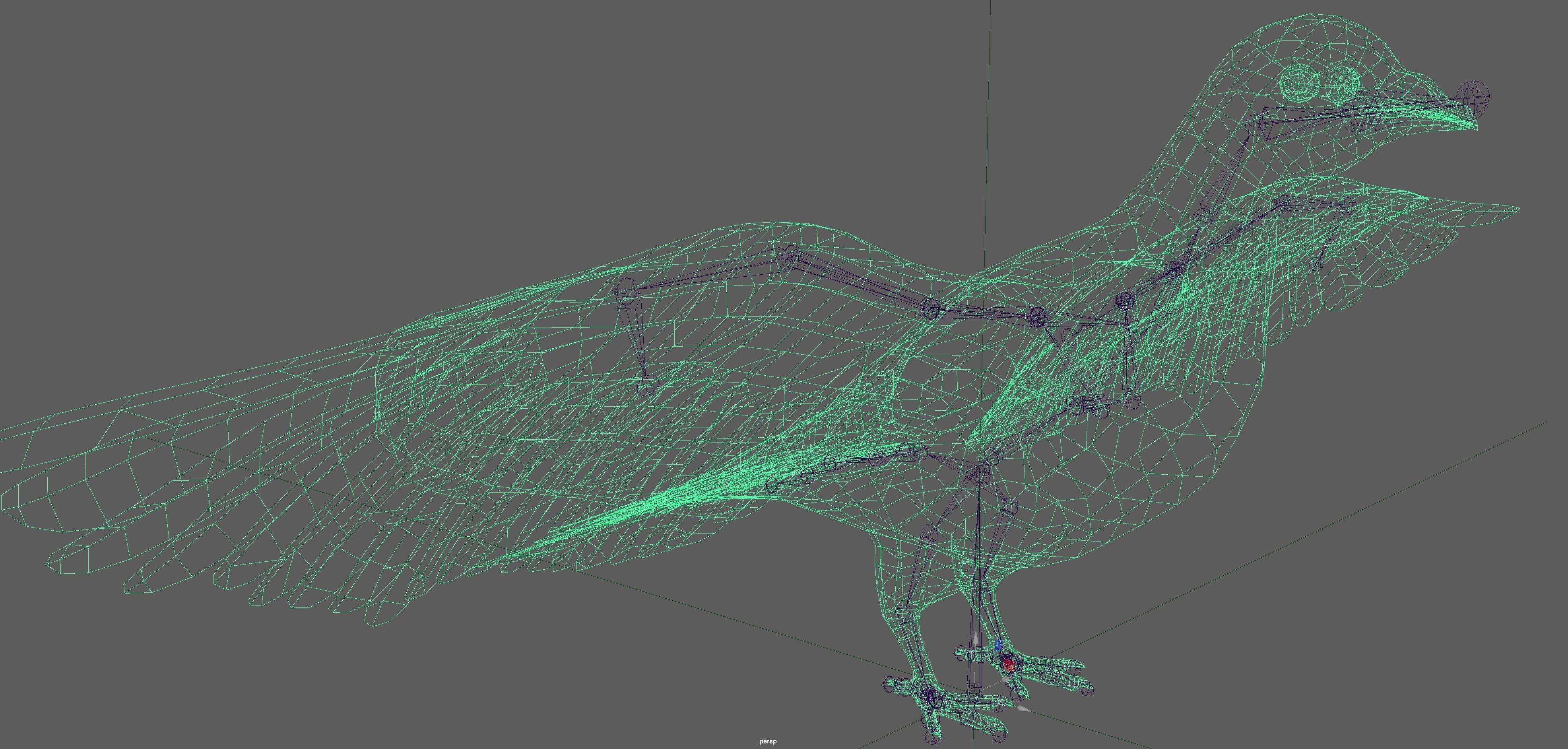 Pigeon Low-poly 3D model_14