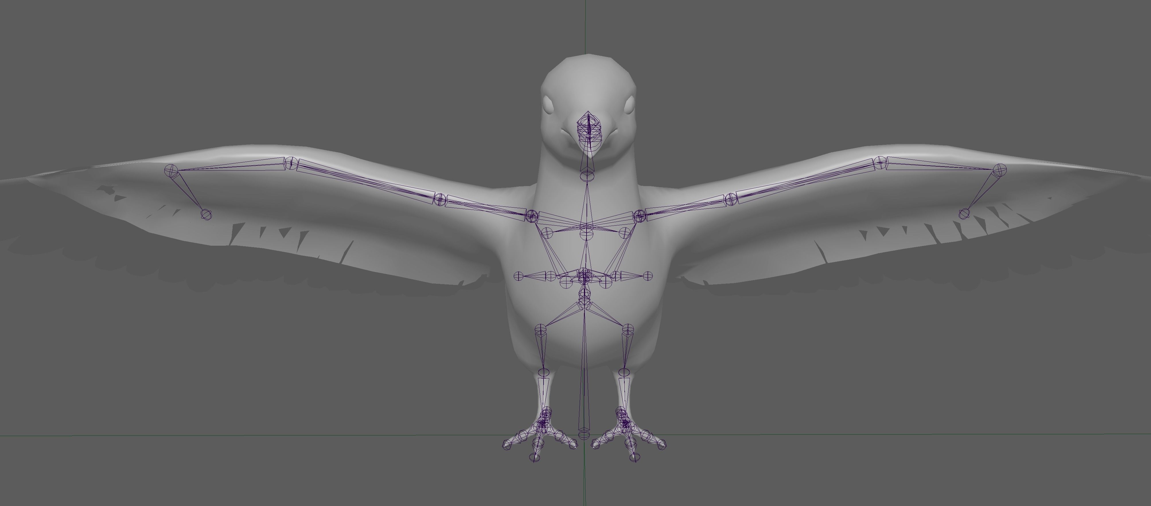 Pigeon Low-poly 3D model_15