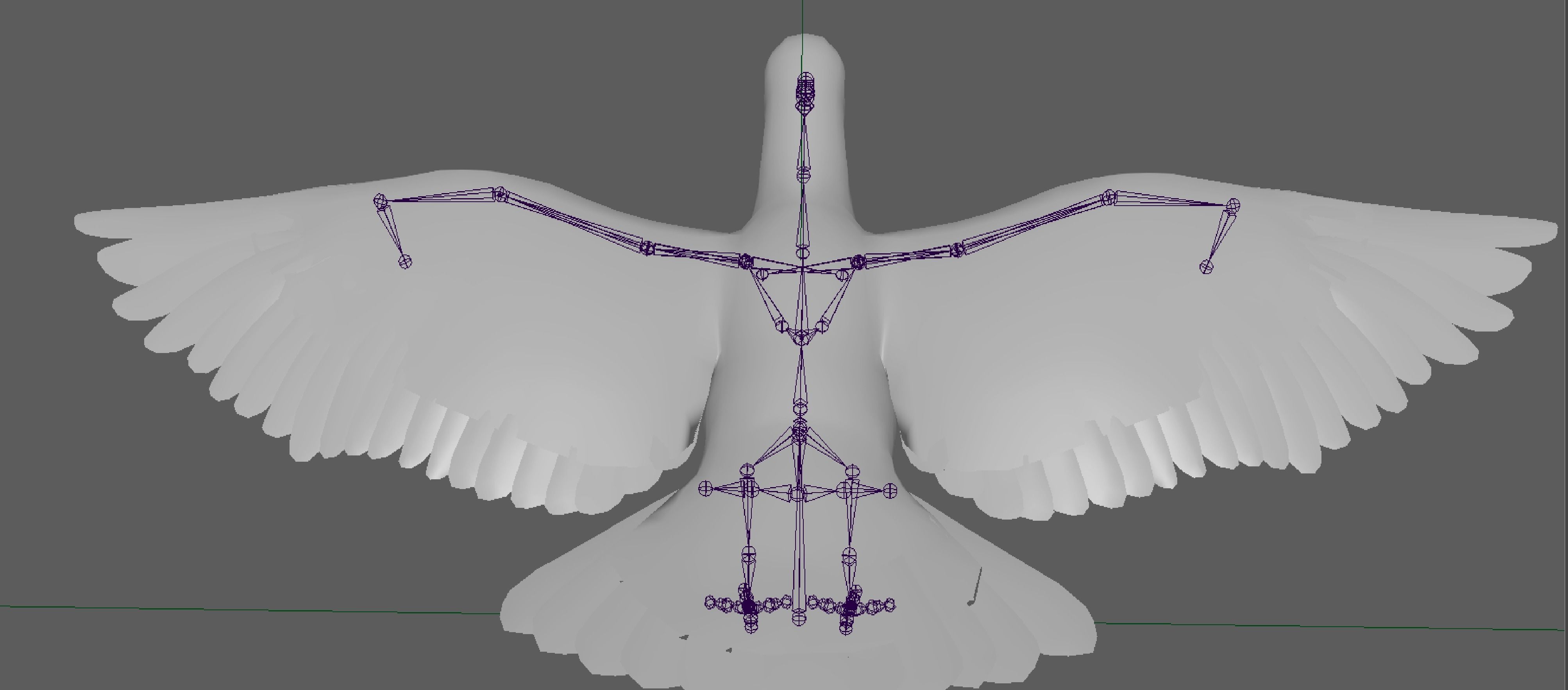 Pigeon Low-poly 3D model_10