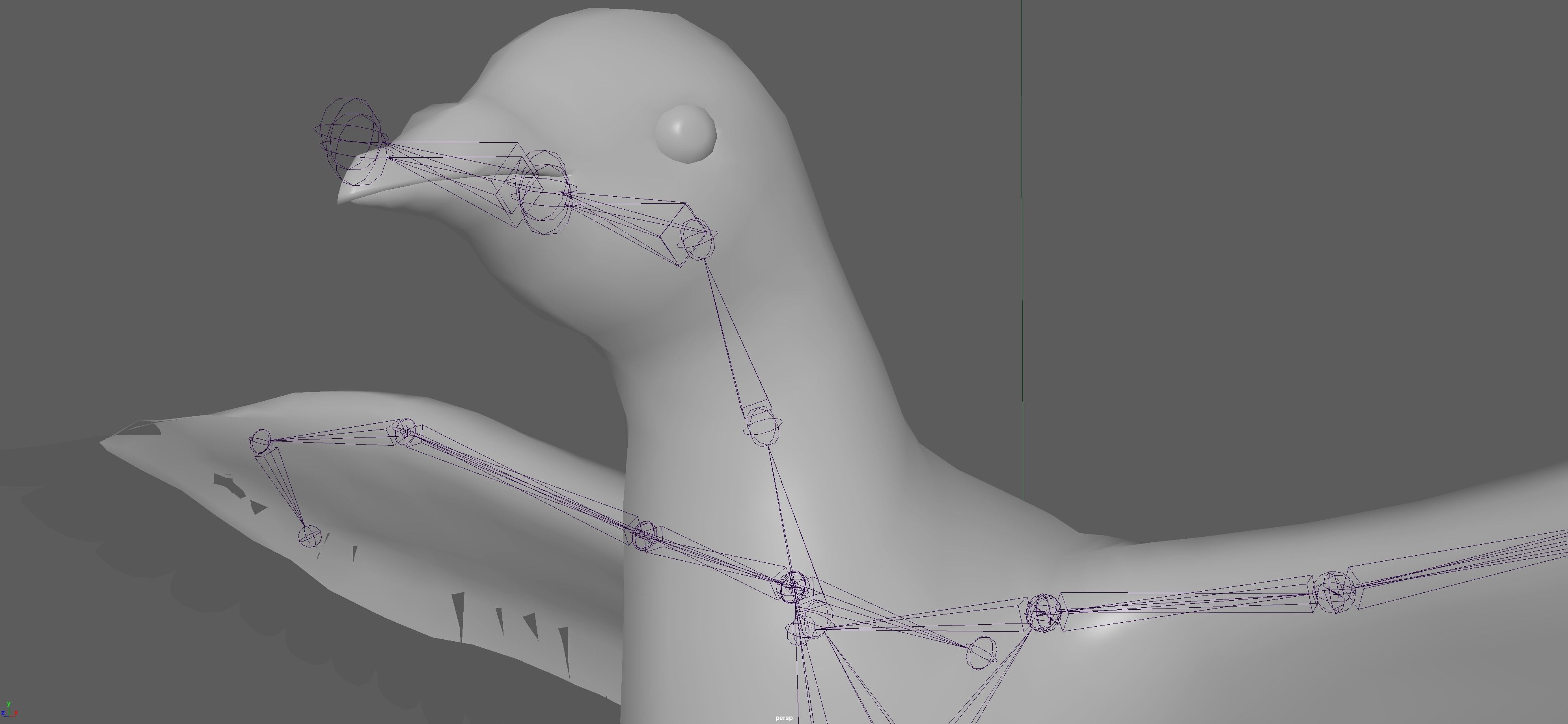 Pigeon Low-poly 3D model_16