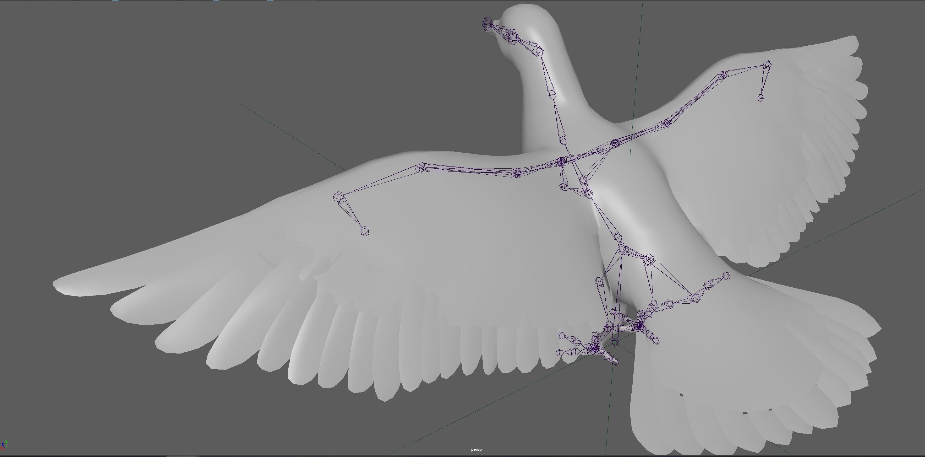 Pigeon Low-poly 3D model_20