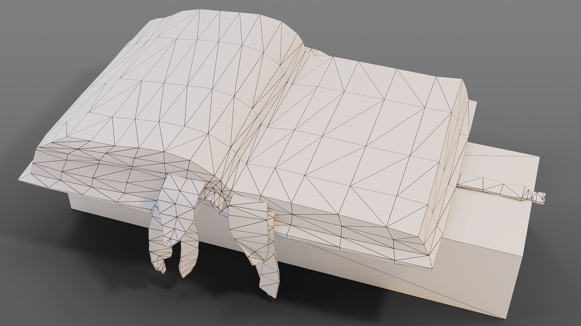 Big old book opened  Low-poly 3D model_5