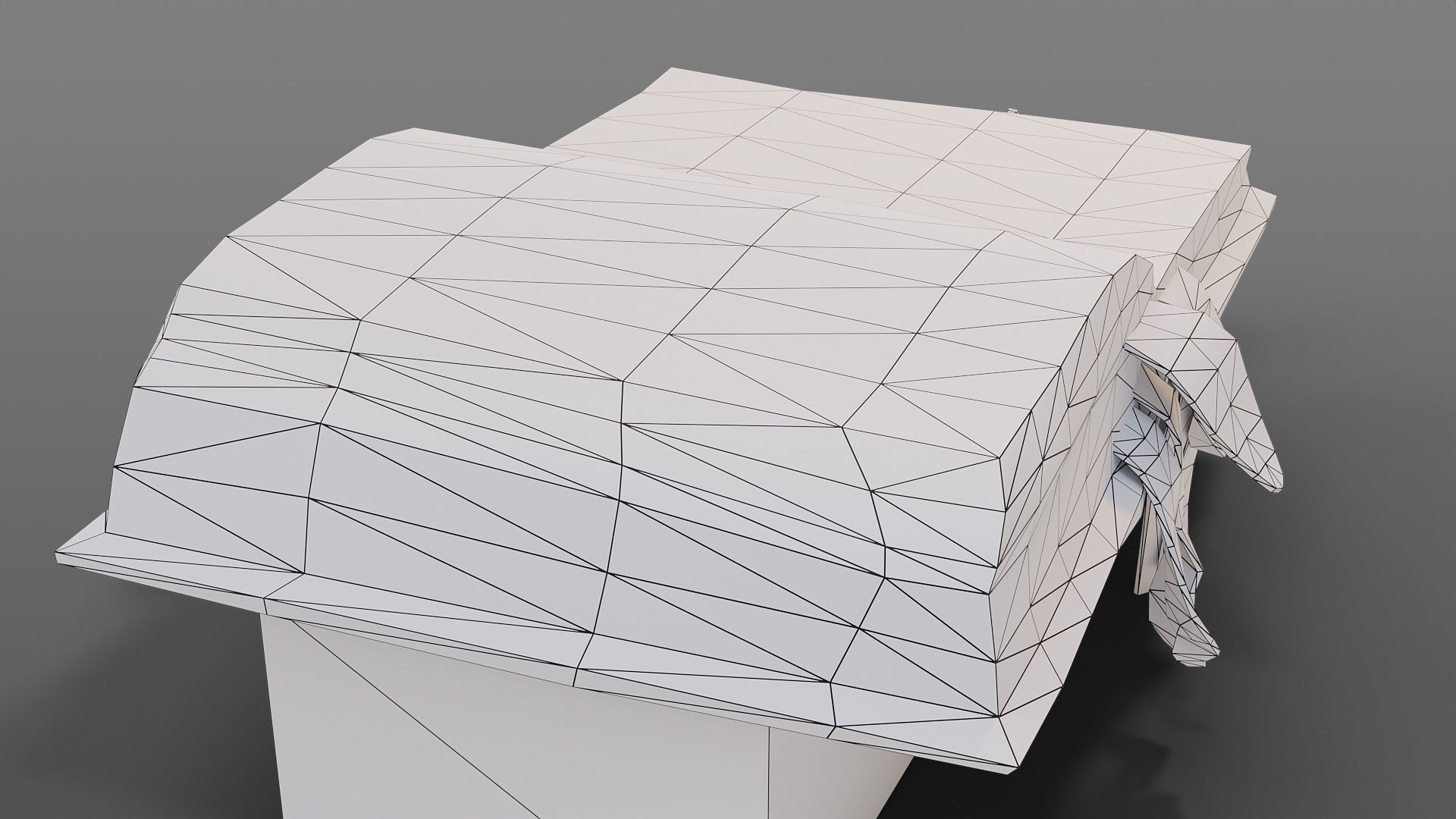 Big old book opened  Low-poly 3D model_8