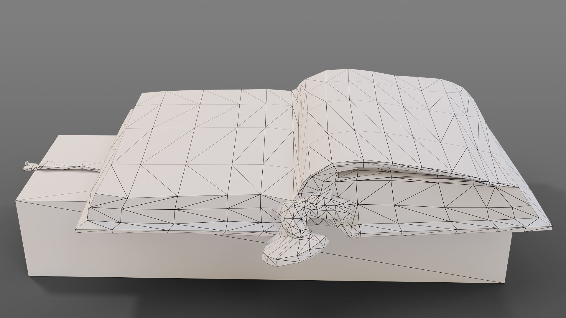 Big old book opened  Low-poly 3D model_7